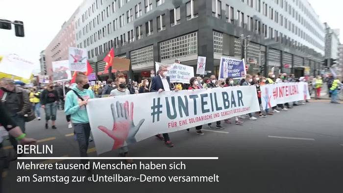 Video: Demonstration des Bündnisses «Unteilbar»