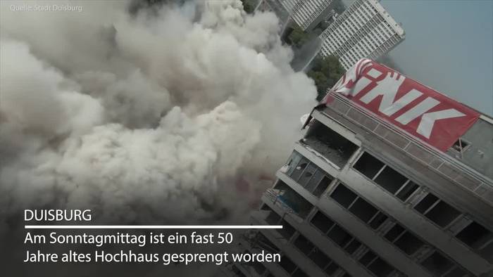 News video: «Weißer Riese» in Duisburg ohne Probleme gesprengt