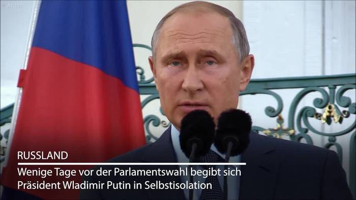 Video: Corona-Fälle im Umfeld: Putin geht in Selbstisolation