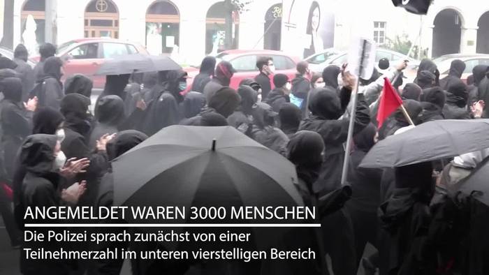 Video: Leipzig: Tausende Teilnehmer bei «Wir sind alle LinX»-Demo