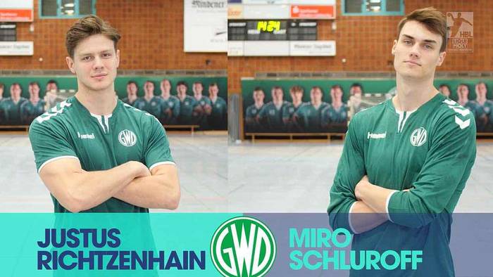 News video: Miro Schluroff und Justus Richtzenhain (GWD Minden) beim 