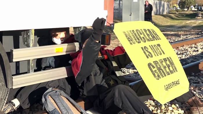 News video: Frankreich: Protest gegen Atommülltransport