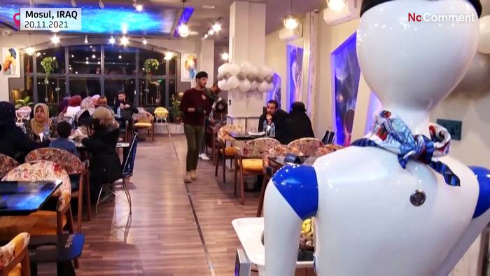 News video: Mossul im Nordirak: High-Tech-Restaurant in früherer IS-Hochburg