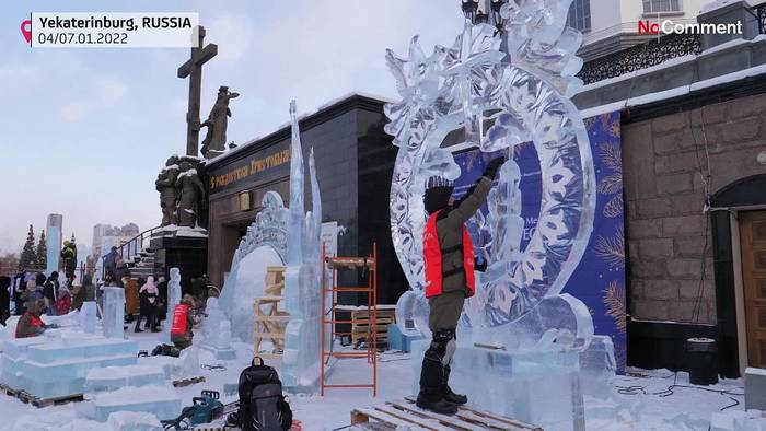 News video: Eisskulpturenfestival in Jekaterinenbug eröffnet