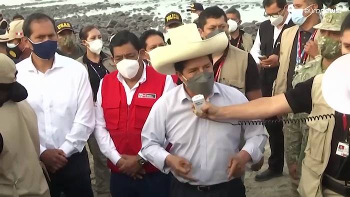 Video: Ölpest in Peru: Präsident Castillo will spanischen Konzern Repsol zur Rechenschaft ziehen