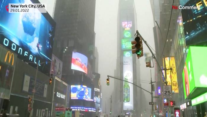 News video: Bisher schlimmster Sturm des Jahres: 5 cm Schnee pro Stunde in New York