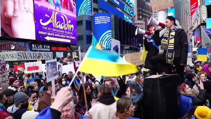 News video: Tel Aviv, New York, Hamburg: Menschen zeigen Solidarität mit der Ukraine