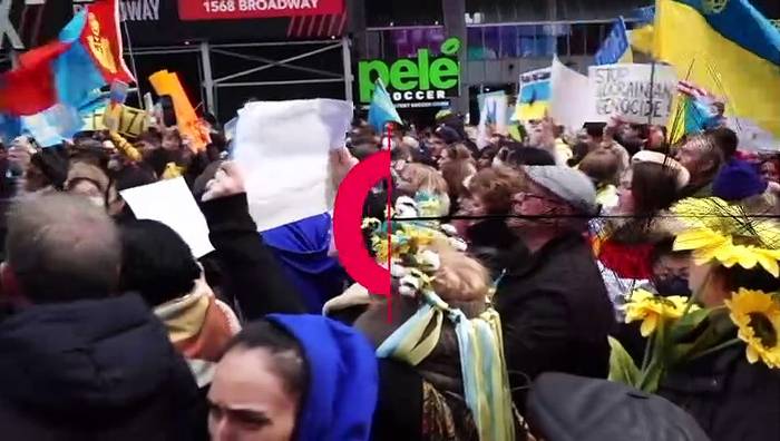 News video: Tausende bei Pro-Ukraine-Demonstration auf dem Times Square
