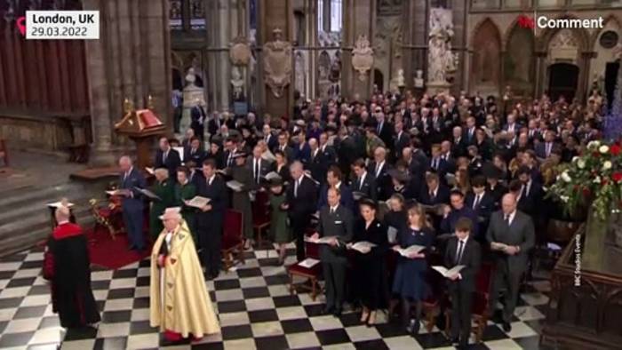 News video: Royals in der Westminster Abbey: Trauerfeier für Prinz Philip