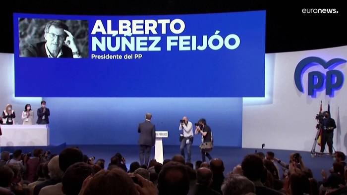 News video: Nach Zoff in den Reihen der spanischen Konservativen: Feijóo neuer Parteichef des Partido Popular