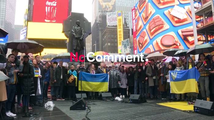 News video: Singen für die Ukraine: Broadway-Darsteller stehen zur Ukraine