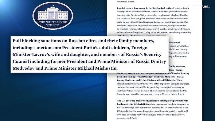 Video: Sanktionen gegen Putins Töchter - jetzt auf der Liste der USA