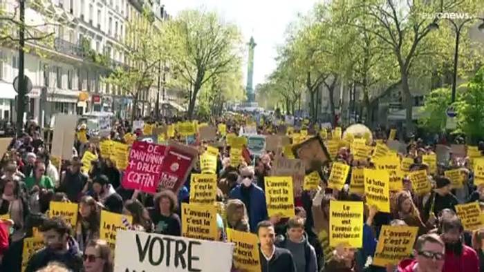Video: „Marsch für die Zukunft“ in französischen Städten: Aufmerksamkeit für die Probleme der Gesellschaft