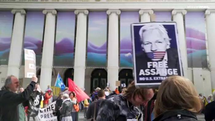 News video: Protest gegen Auslieferung von Julian Assange: 