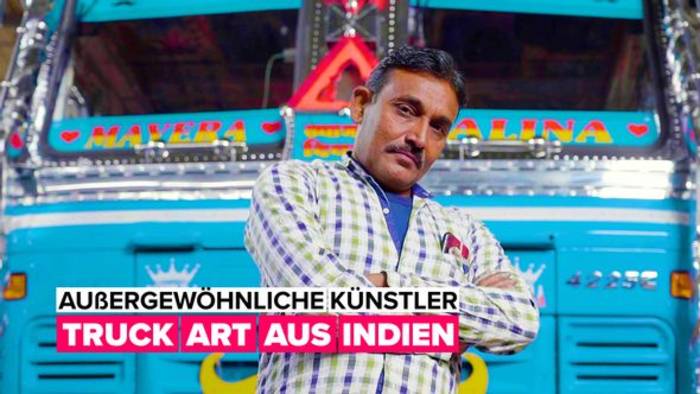 Video: Außergewöhnliche Künstler: die bunte Welt des indischen Truck Art