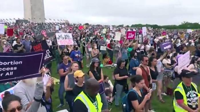 Video: USA: Zehntausende protestieren für Recht auf Abtreibung