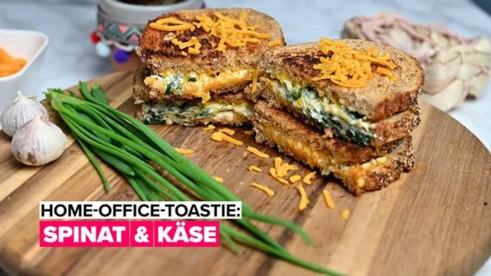 Video: Home-Office-Toastie: Spinat & Käse