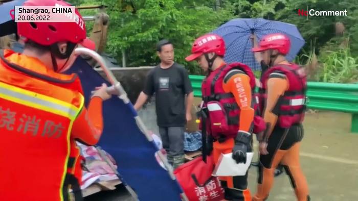 News video: Hochwasser in China: Erste Warnstufe 