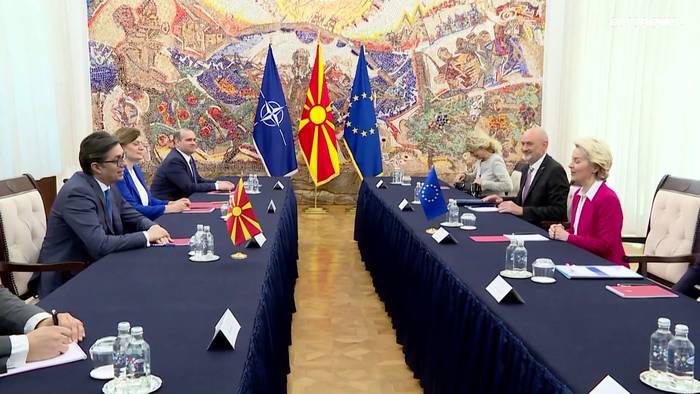 Video: Von der Leyen ermutigt Nordmazedonien zu EU-Beitrittsverhandlungen