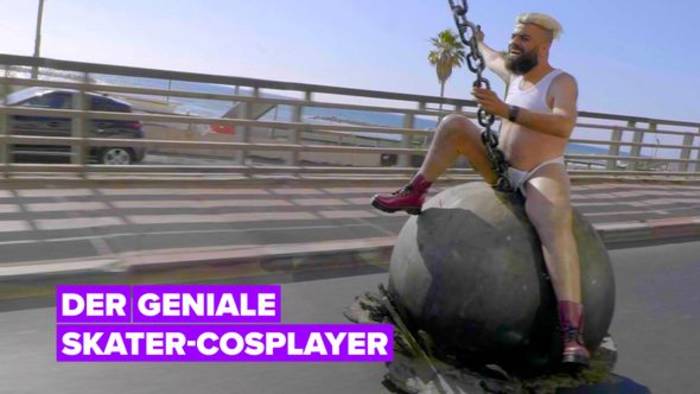 Video: Dieser Cosplayer vereint seine Leidenschaft mit dem Skateboard-Fahren
