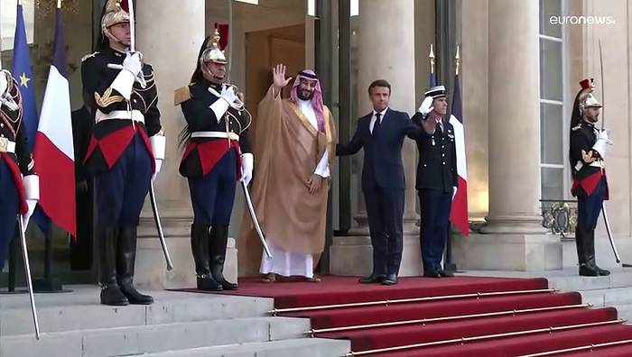 News video: Isolation beendet: Saudischer Kronprinz bin Salman zu Gast im Élyséepalast