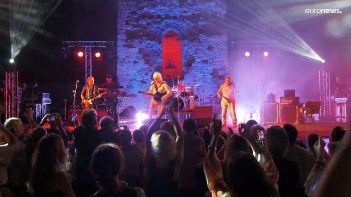 News video: Stargast Bob Geldof beim Sani-Festival: 