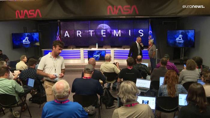 Video: Wieder ein Tankleck: Artemis-Mondmission der Nasa bleibt am Boden