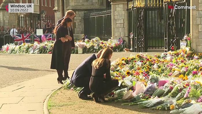 Video: Nach Tod der Queen wieder vereint: William und Kate gemeinsam mit Harry und Meghan in Windsor
