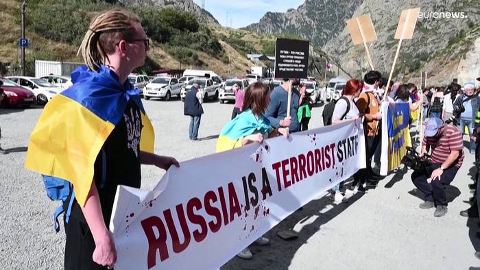News video: Nicht willkommen in Georgien: Proteste gegen einreisende Russen