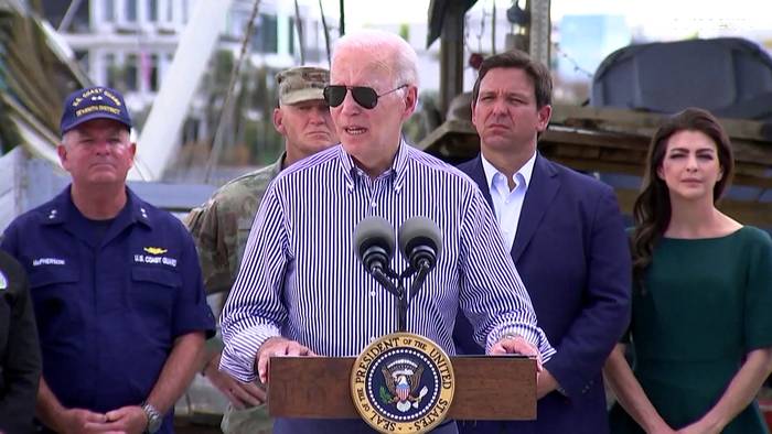 News video: Biden nach Hurrikan Ian: Wiederaufbau in Florida wird Jahre dauern