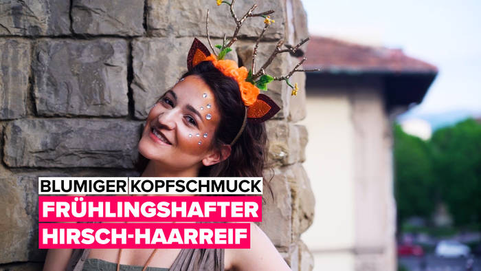 Video: Blumiger Kopfschmuck für den Frühling: Hirsch-Haarreif