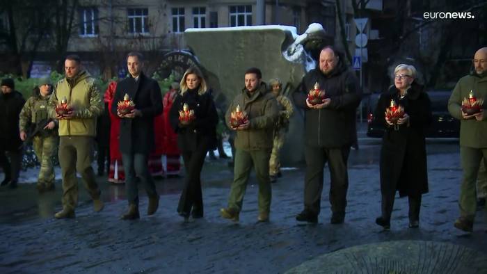 News video: Ukraine: Belgischer Premier bei Gedenkfeiern zur Hungersnot
