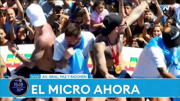 Video: Triumphzug der Albicéleste durch Buenos Aires