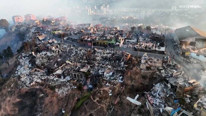 Video: Waldbrand in Chile zerstört 500 Häuser