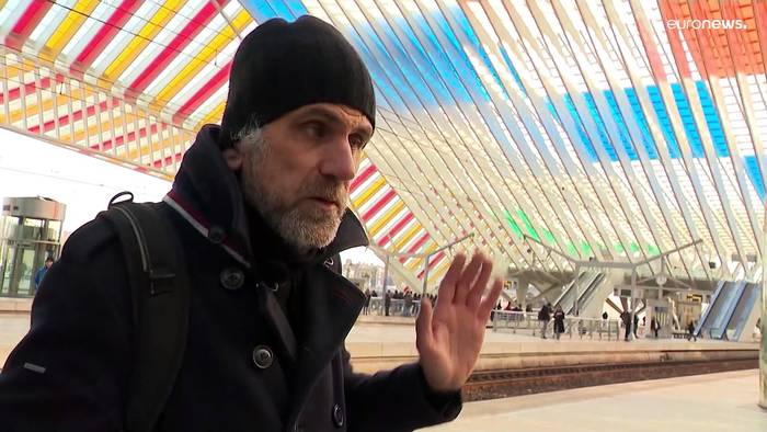 Video: Bahnhof Lüttich-Guillemins: Flüchtiges Kunstwerk für Entschleunigung