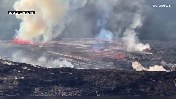 Video: Warnstufe nach Vulkanausbruch auf Hawaii wieder gesenkt