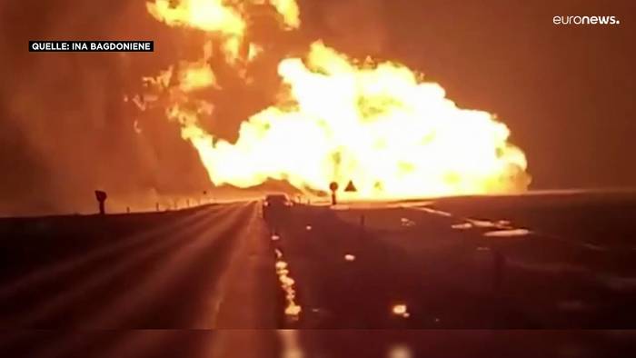Video: Gaspipeline in Litauen explodiert