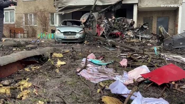 Video: Ukraine-Krieg: 16 Tote bei Helikopter-Absturz - darunter der Innenminister