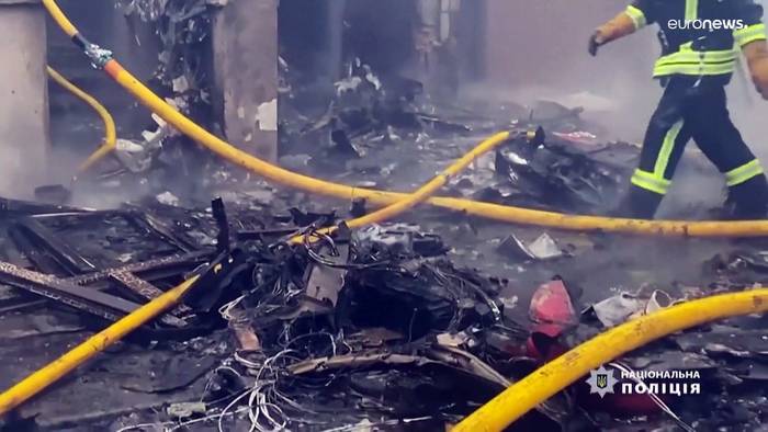 Video: Ermittlungen nach Hubschrauberabsturz - ukrainischer Geheimdienst untersucht tödlichen Crash