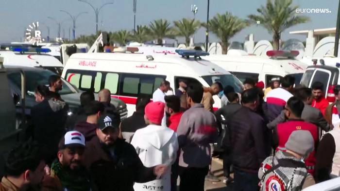 News video: Irak: Gedränge vor Fußballstadion, ein Toter und viele Verletzte