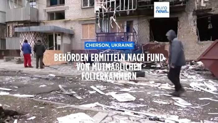 News video: Russische Nationalhymne an der Wand: Ukrainische Behörden ermitteln nach Fund von Folterkammern