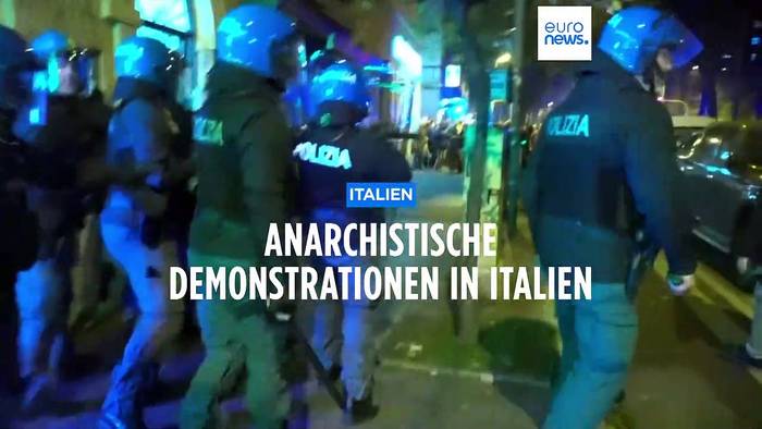 News video: Proteste gegen harte Haftregeln: Ausschreitungen bei anarchistischer Demo in Italien