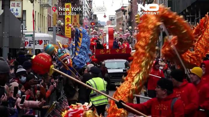 Video: Chinesische Neujahrsparade in New Yorker Chinatown