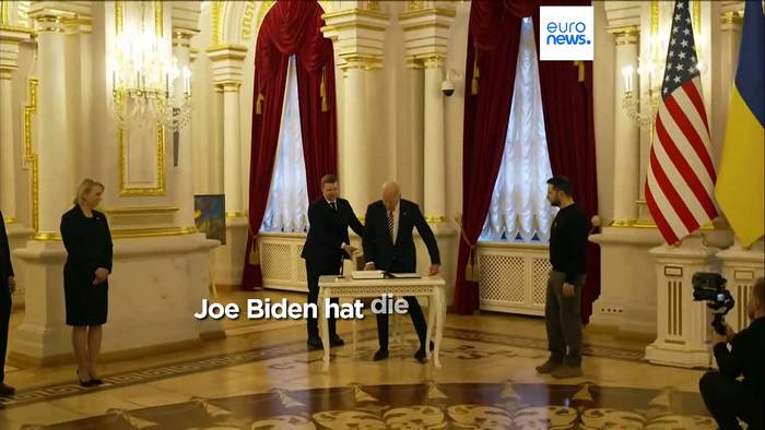 Video: US-Präsident Biden zu Besuch in Kiew eingetroffen