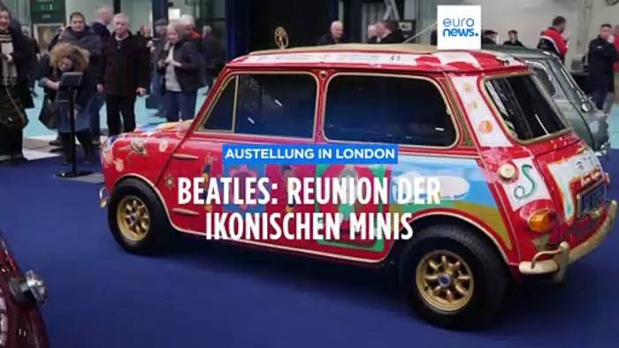 News video: Comeback der Beatles: Berühmte Mini-Flitzer werden in London ausgestellt