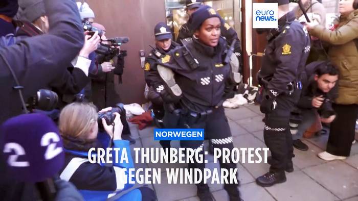 Video: Thunberg protestiert in Oslo gegen Windpark