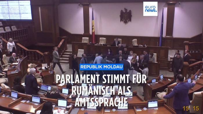 Video: Eklat im Parlament in Moldau: Sprachenstreit eskaliert bei Abstimmung
