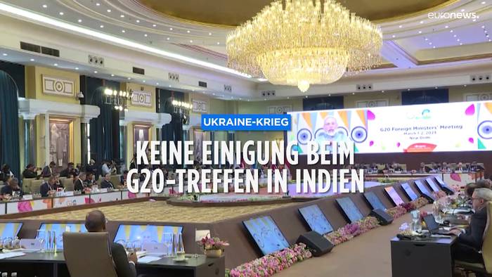Video: Keine Abschlusserklärung in Indien: Russlands Krieg spaltet die G20