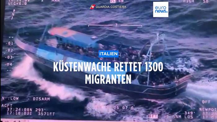 Video: Mehr als 1300 Bootsmigranten in Italien angekommen