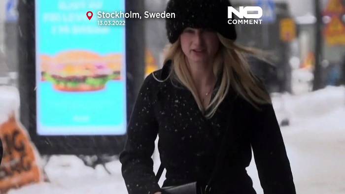 Video: Warnstufe Gelb wegen Schnee in Stockholm u.a. Gegenden in Schweden